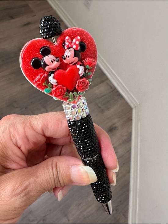 Hand Crafted Accessories - Mickey and Minnie pen